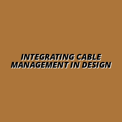 Integrating Cable Management in Design