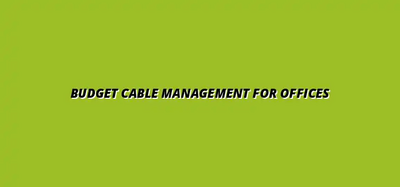 affordable cable management options for home offices